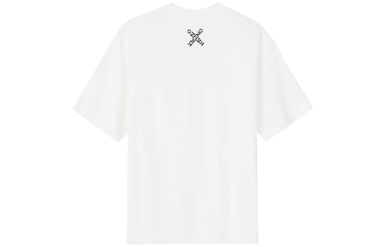 Men's KENZO SS21 Alphabet Logo Loose Short Sleeve White FB55TS0594SK-01