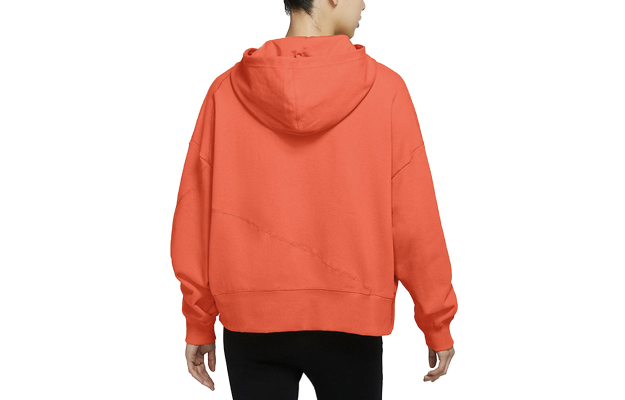 (WMNS) Nike Irregular Hooded Hedging Hoodie Orange DC5281-842