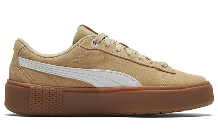 (WMNS) PUMA Smash Platform V2 Suede 'Pale Khaki' 373037-03
