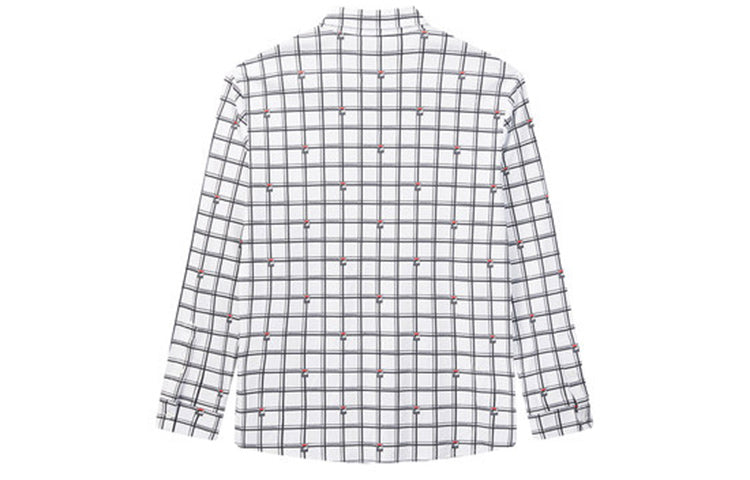 FILA x MIHARA  Crossover Plaid Shirt White Plaid F71M038401F-WT