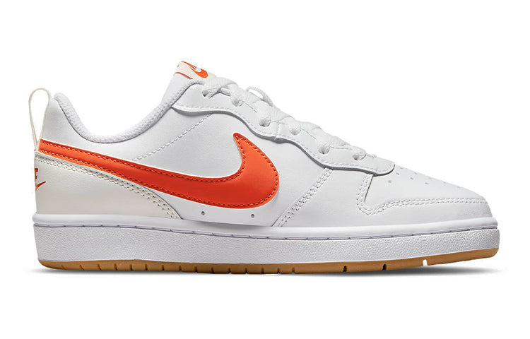 (GS) Nike Court Borough Low 2 'White Orange' BQ5448-114
