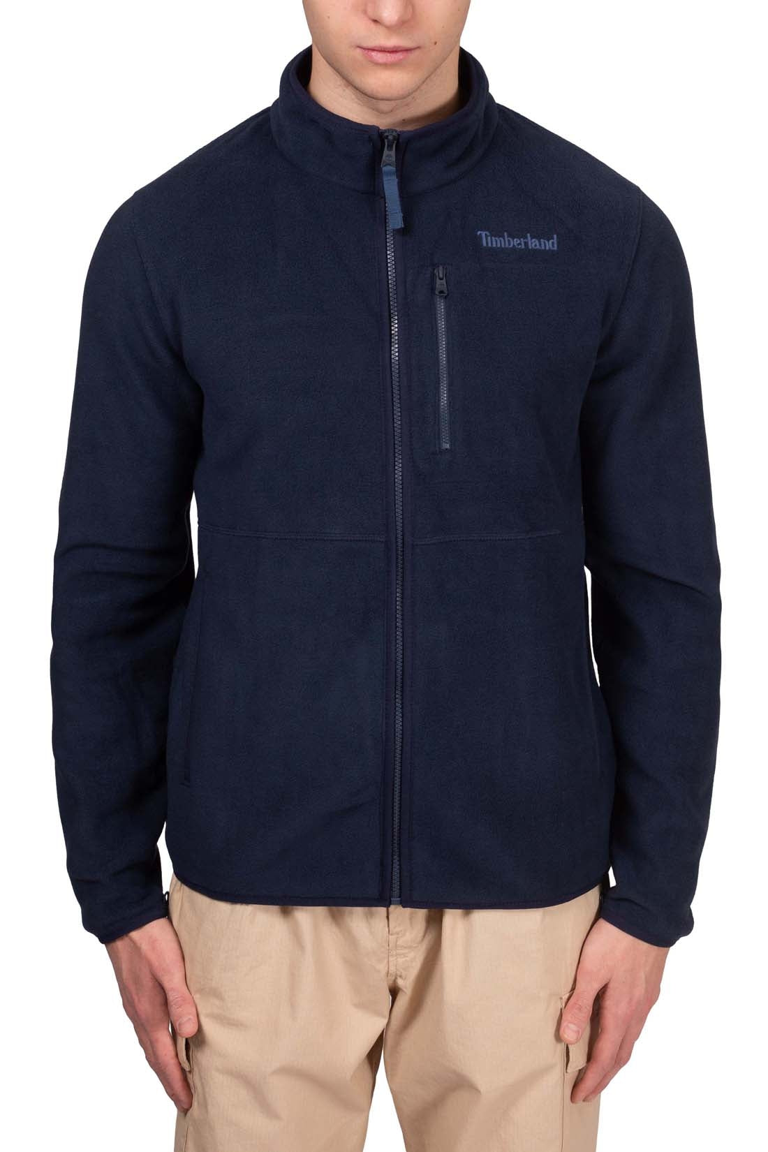 Timberland Fleece Logo Sweatshirt with Pockets 'Navy' A69KN-433