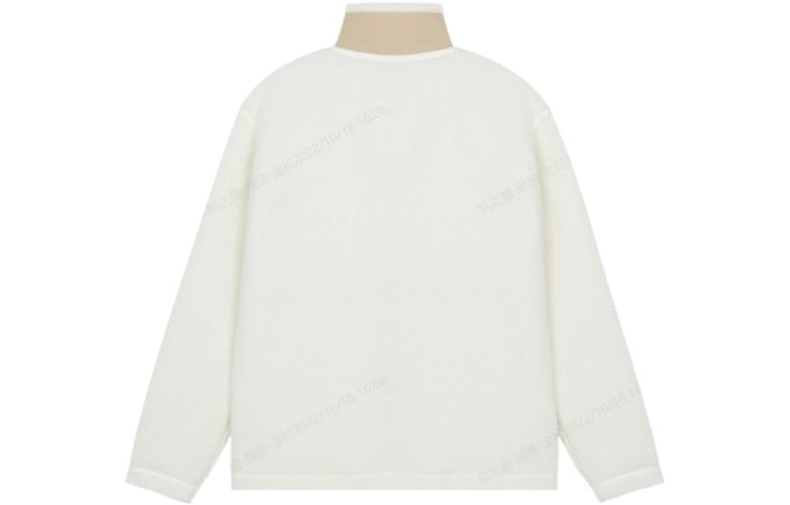 New Balance logo Sportswear Cotton Coat 'White Beige' AMJ23358-CIC