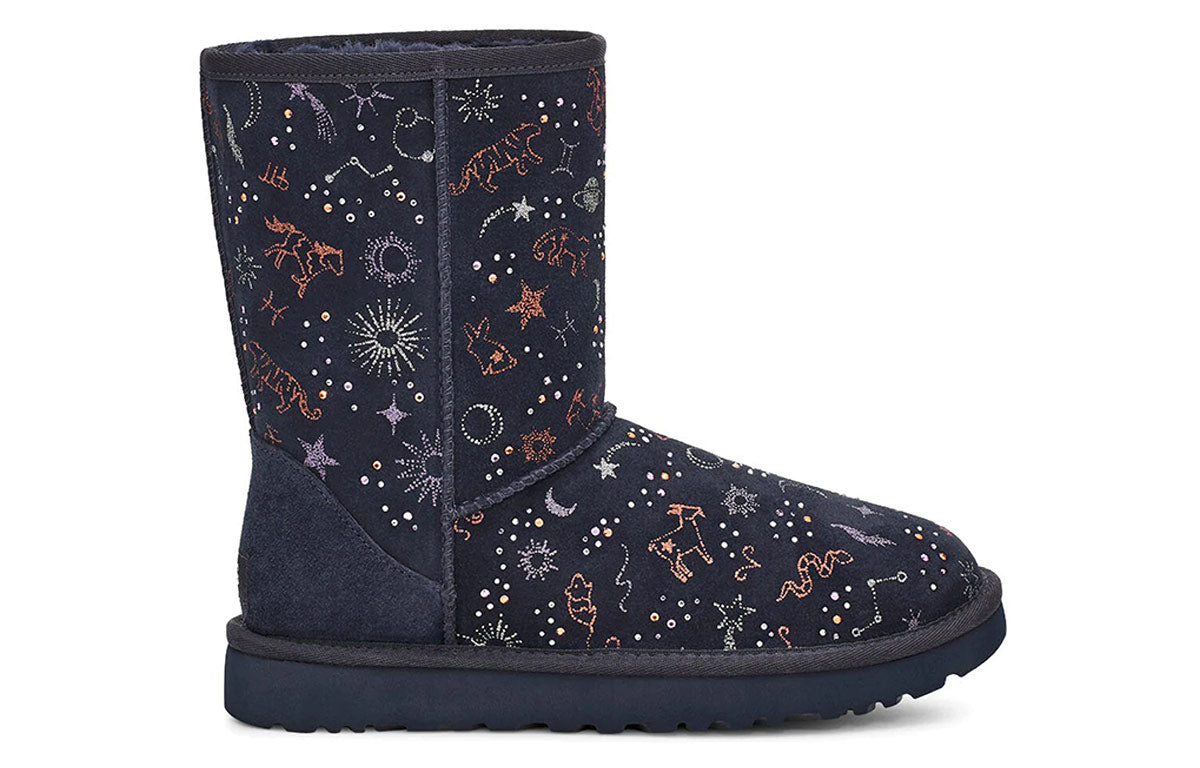 (WMNS) UGG Classic Zodiac Snow Boots Navy Blue 1112517-SNGH
