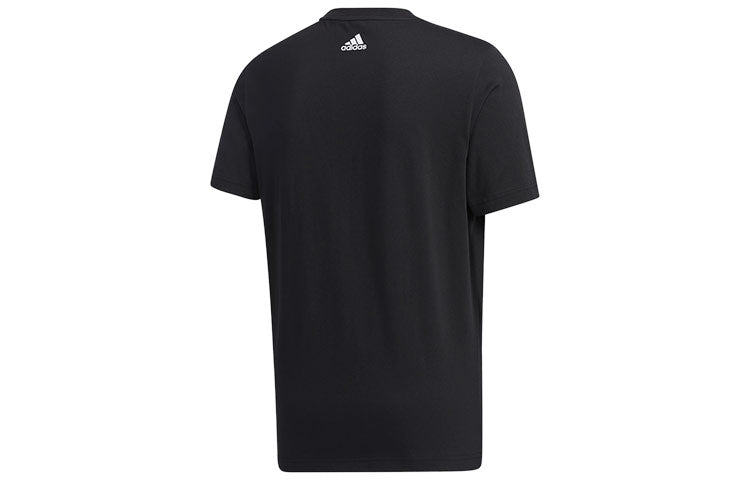 adidas Logo Printing Sports Round Neck Short Sleeve Black GP0969