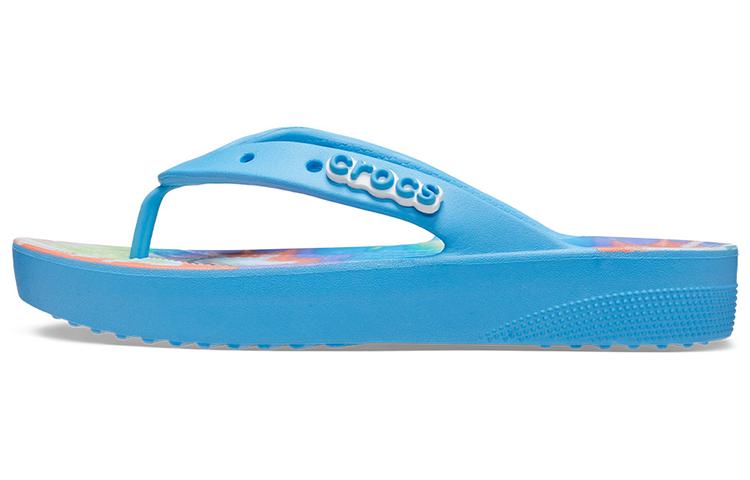 (WMNS) Crocs Classic Platform Tie Dye 'Oxygen Multi' 208043-4KT