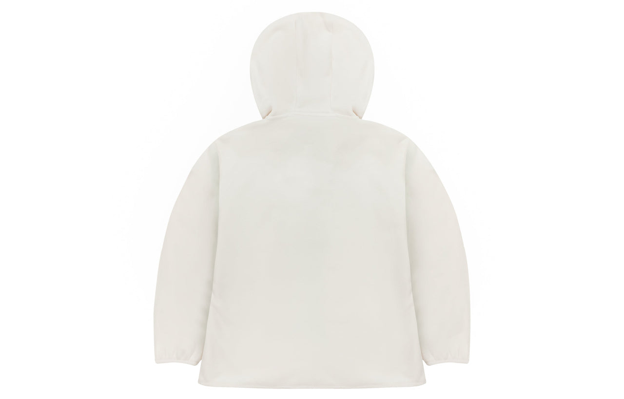 New Balance Men's New Balance Casual Sports Contrasting Colors Knit Hooded Polar Fleece Jacket Milky White AMJ13382-MSU