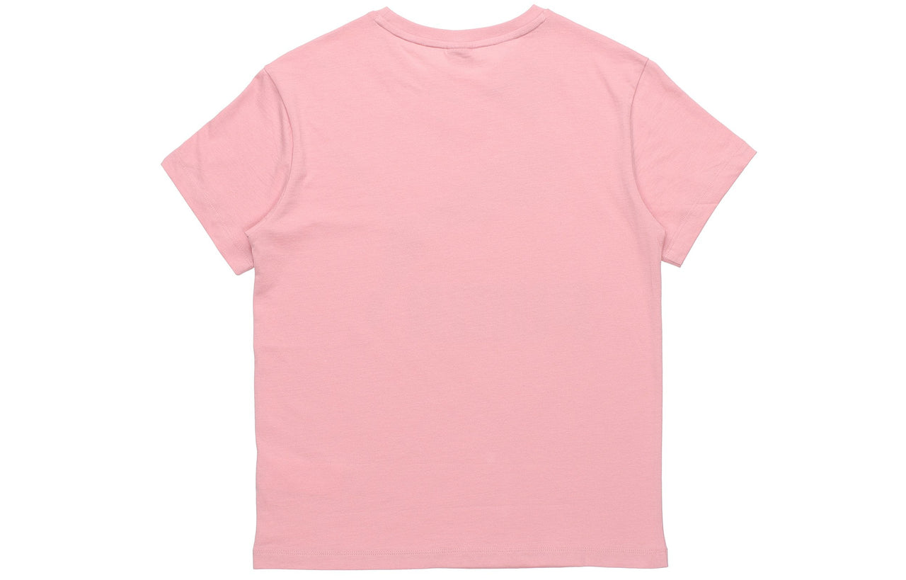 (WMNS) PUMA Logo Printing Round-neck Tee Pink 530005-14