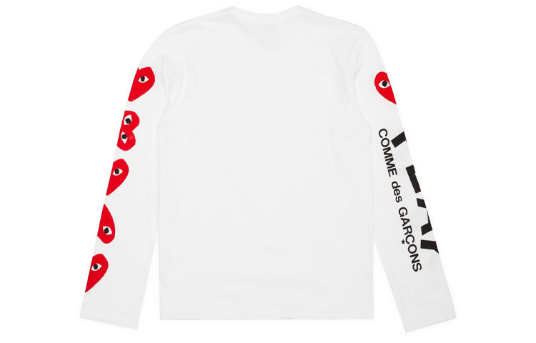 COMME des GARCONS PLAY Alternating Hearts Long-Sleeve T-Shirt 'White' AZ-T262-051-1