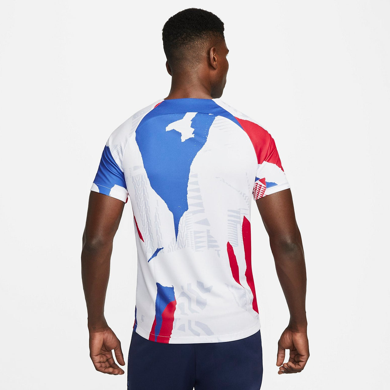 Nike France 2022 Pre Match Training Jersey 'White Red Blue' DM9548-100
