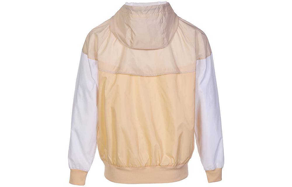 Men's Nike Sportswear Windrunner Sports Training Colorblock Logo hooded Woven Jacket Khaki DA0002-268