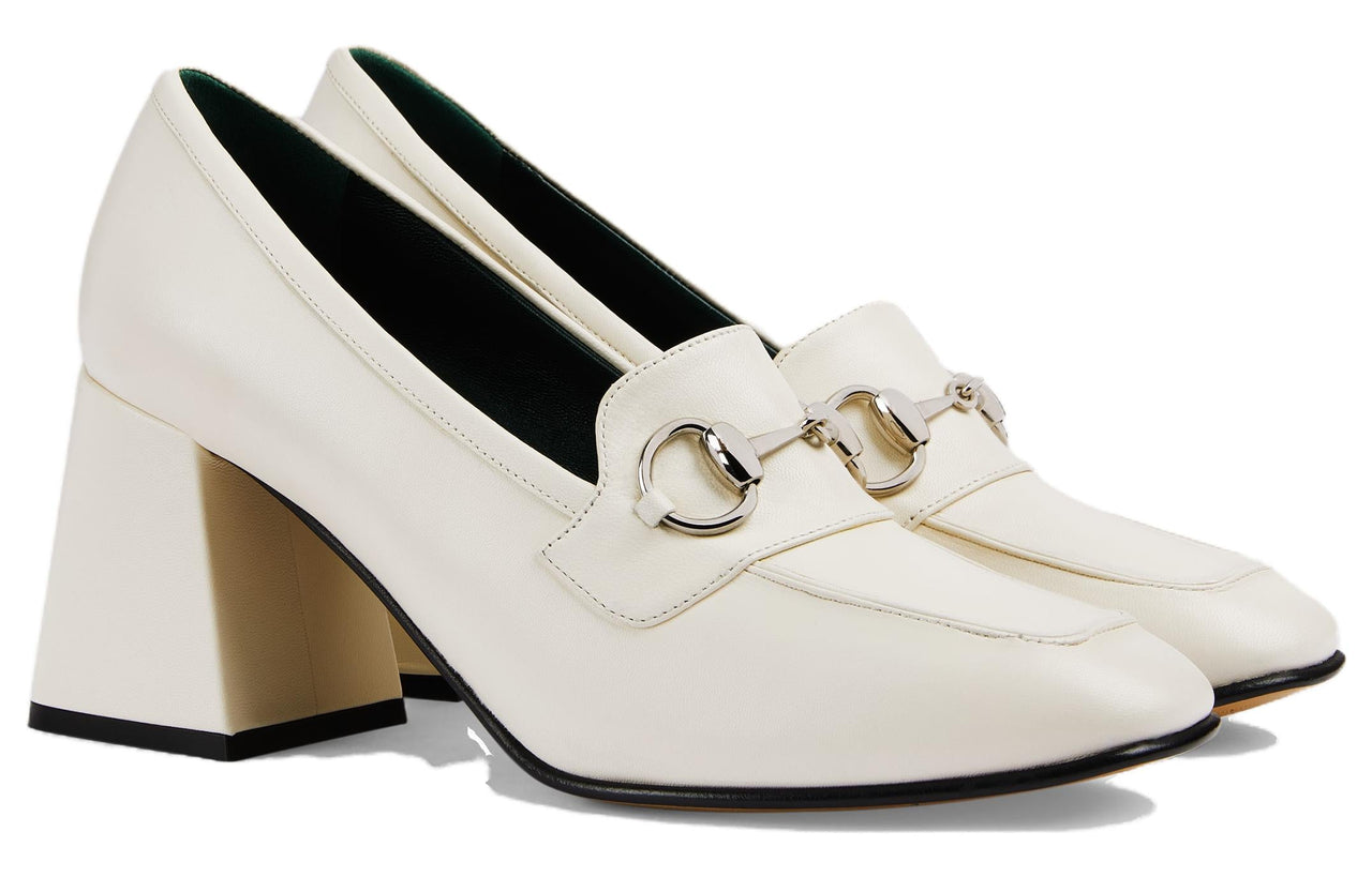 (WMNS) Gucci Horsebit Pump 'Off White Leather' 757753-AACE8-9022