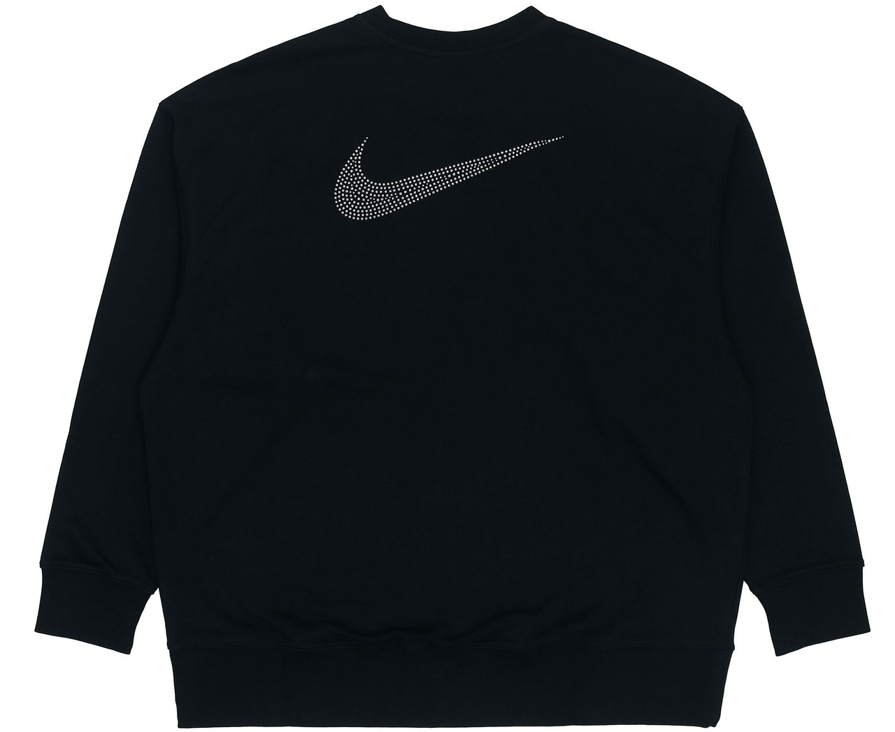 (WMNS) Nike Solid Color Logo Knit Round Neck Pullover Black Hoodie DD5468-010