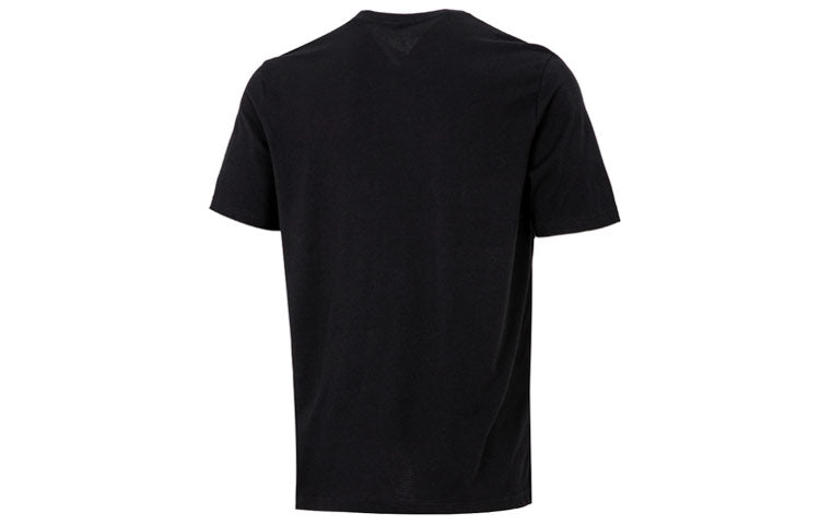 Men's adidas originals Offset Printing Logo Earth Star Athleisure Casual Sports Round Neck Short Sleeve Black T-Shirt HC9457