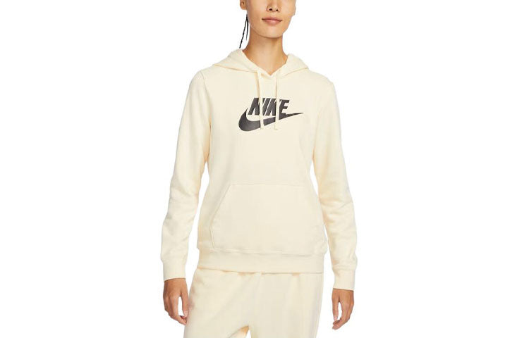 (WMNS) Nike AS NSW CLUB FLC GX STD PO HD 'Beige' DQ5776-113