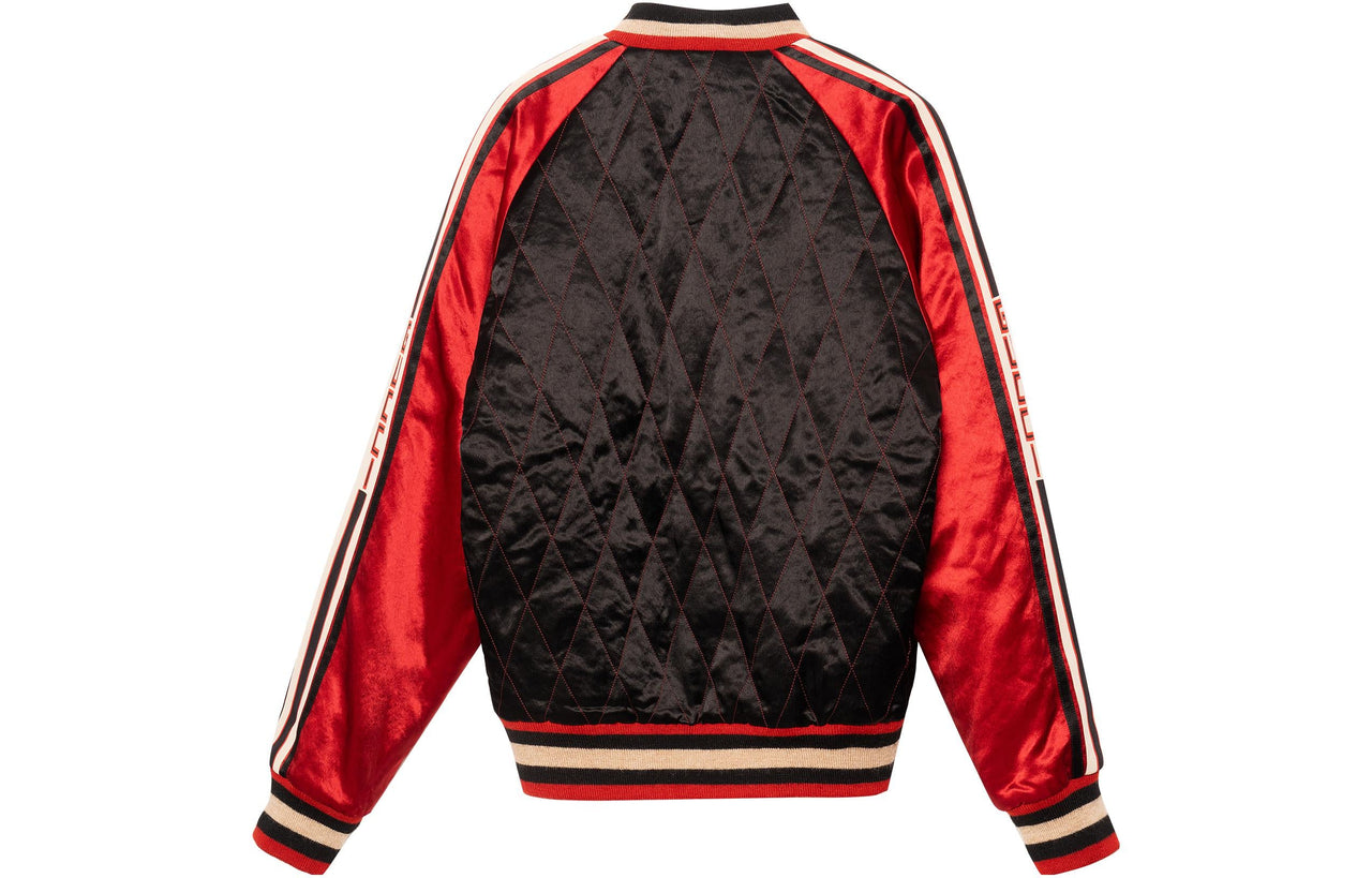 Gucci Reversible Acetate Bomber Jacket 'Black Red' 538282-ZAAJ3-1049