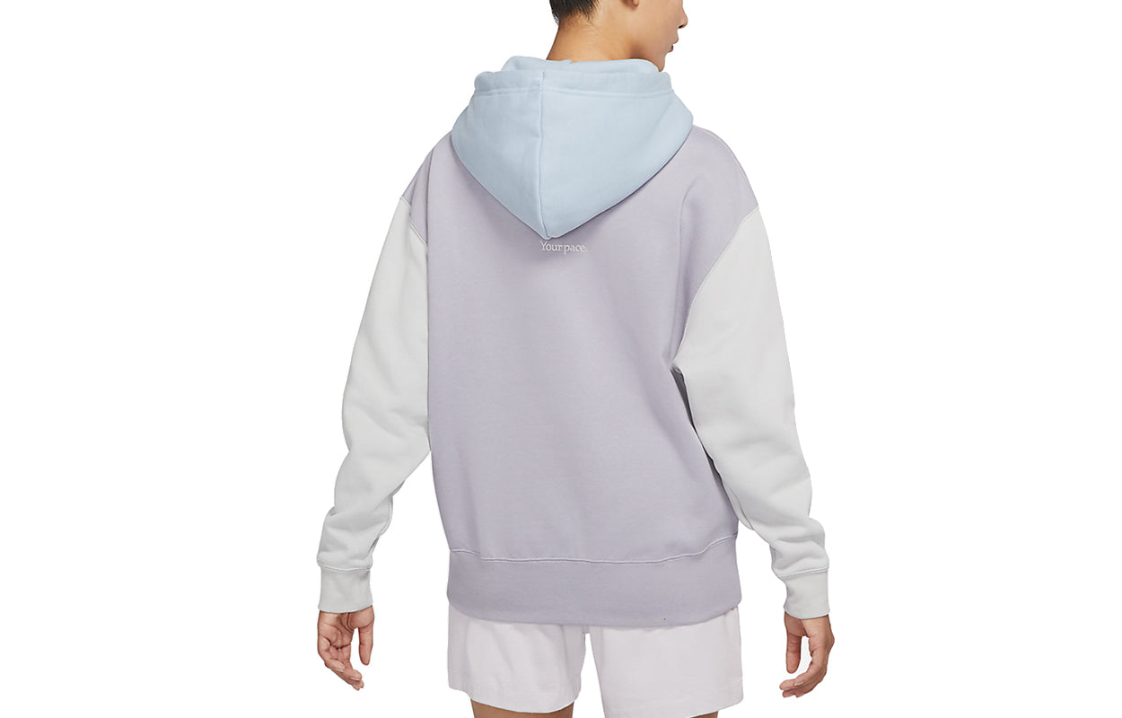 (WMNS) Nike Sportswear Fleece Hoodie 'Lilac Blue White' DO6961-521