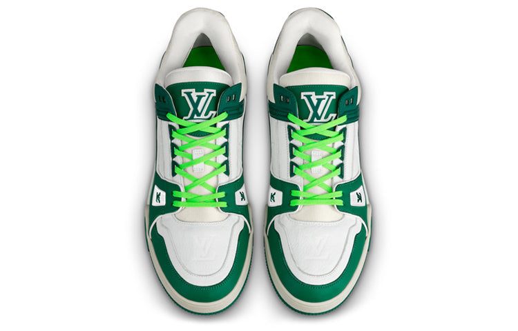 LOUIS VUITTON Trainer Sneakers 'White Green' 1A8125