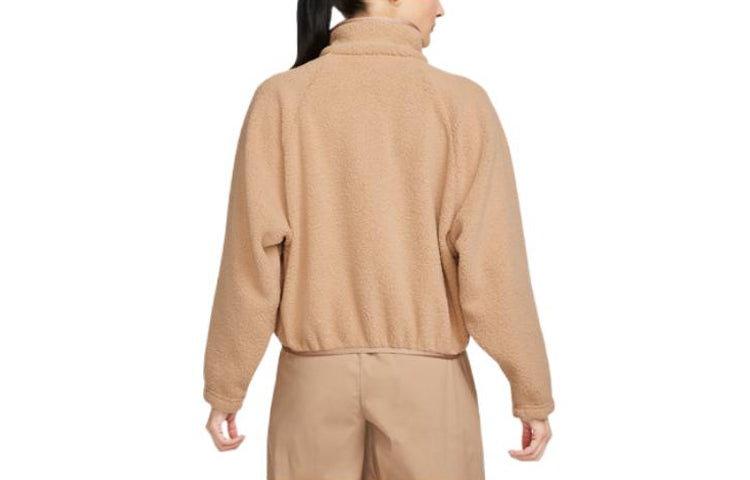 (WMNS) AS W Nike Sportswear ESSNTL SHRPA JKT Jacket HEMP DO7761-200