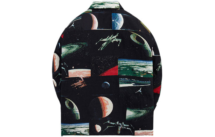 KITH x STAR WARS Planets Coaches Jacket 'Black' KHM010068-001
