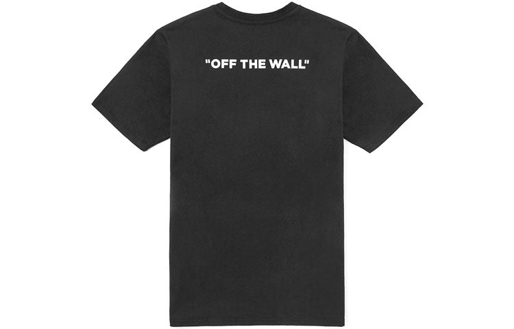 (WMNS) Vans Alphabet Printing Side Short Sleeve Black VN0A4MN2BLK