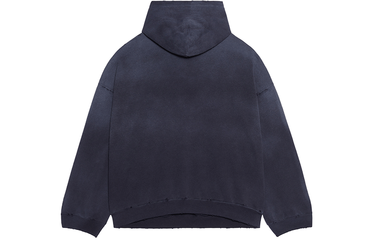 Balenciaga No Comment Hoodie Wide Fit 'Navy Blue' 674986TLVG43967