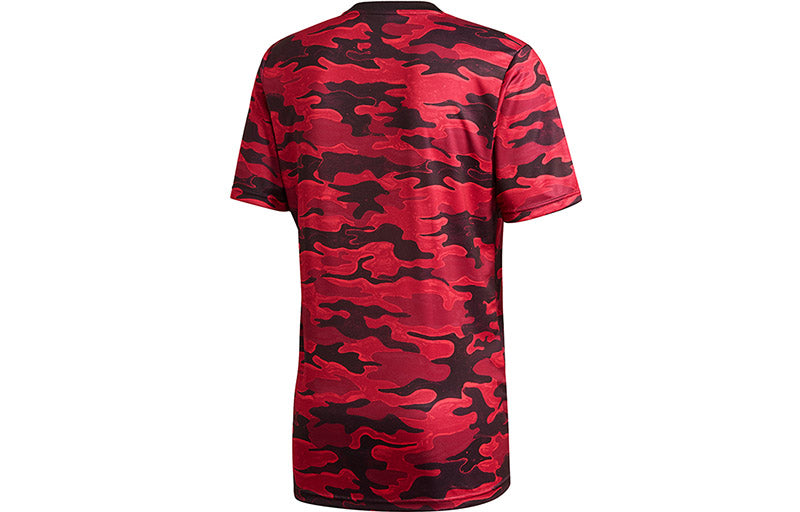 adidas Manchester United Soccer/Football Training Sports Jersey Short Sleeve T-shirt 20-21 Season Red FR6033