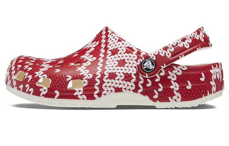 (WMNS) Crocs Classic Holiday Sweater Graphic 'Red White' 209237-90H