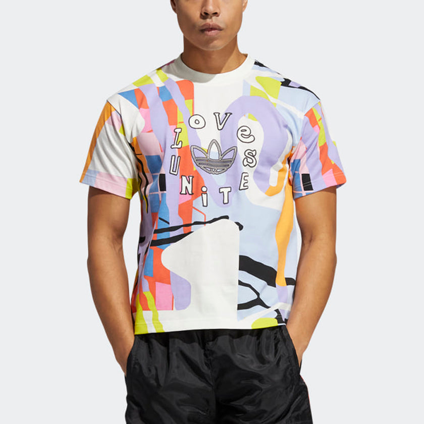 (WMNS) adidas originals Men's Love Unites Aop Sports Multicolor H43968