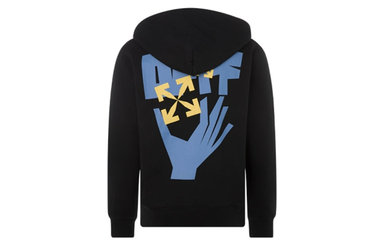 Off-White FW21 Alphabet Printing Pattern hooded Jacket Version Black OMBE001R21FLE0031040-1