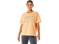(WMNS) ASICS Training Core Relaxed Graphic T-Shirt 'Orange'  2032C717-800