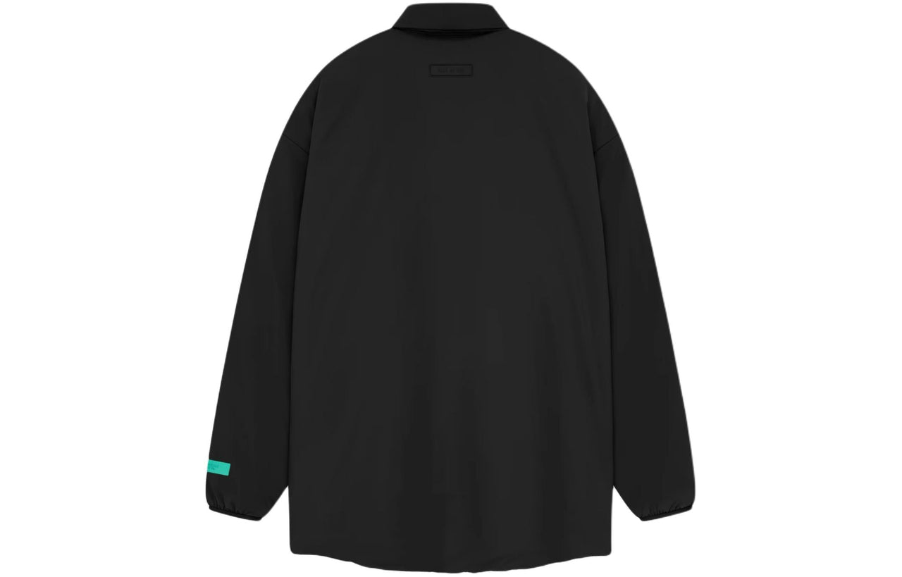 Fear of God Essentials SS24 Nyon Filled Shirt Jacket 'Jet Black' 202SP244494F