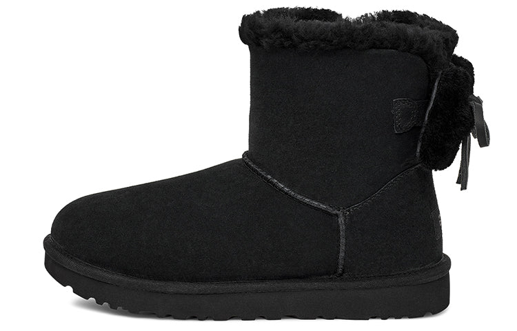 (WMNS) UGG Classic Double Bow Mini 'Black' 1127130-BLK