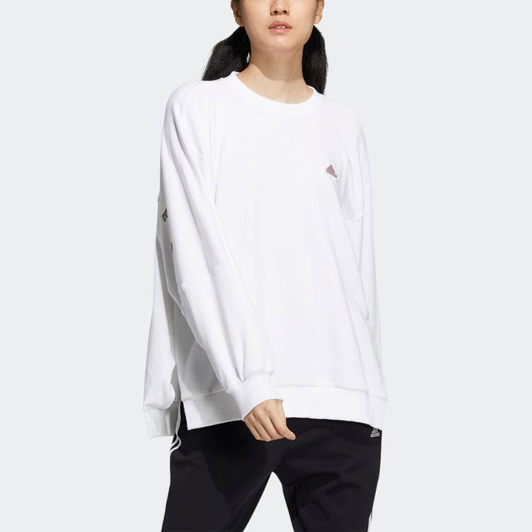(WMNS) adidas Word Sweatshit Asia Sizing 'White' IA5224