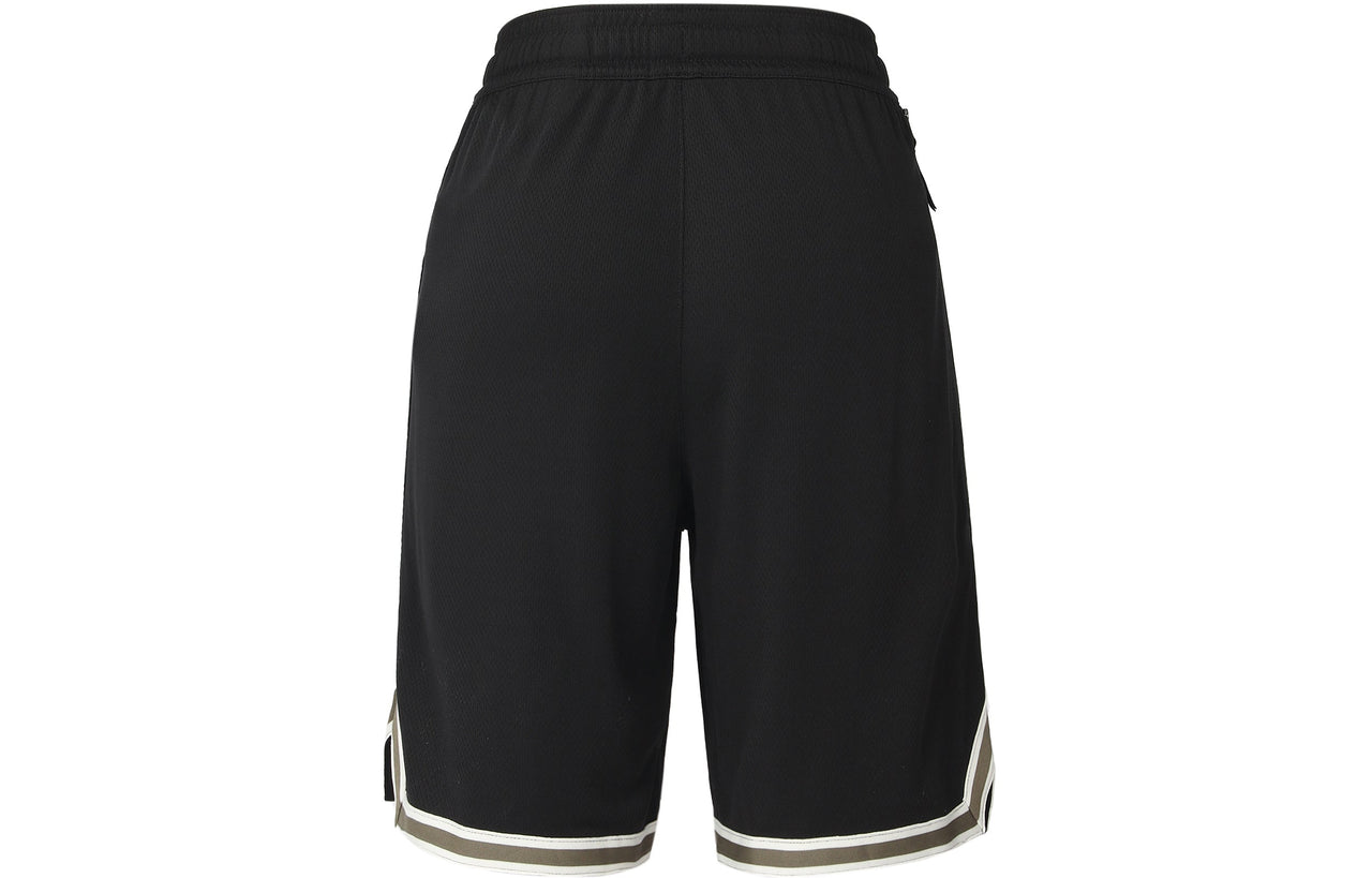 Men's Nike Brand Logo Alphabet Printing Pattern Drawstring Elastic Waistband Basketball Shorts Black DX6138-010