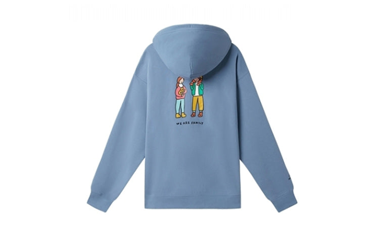 New Balance Cartoon Printing Hooded Track Jacket Blue MDA47013-BL