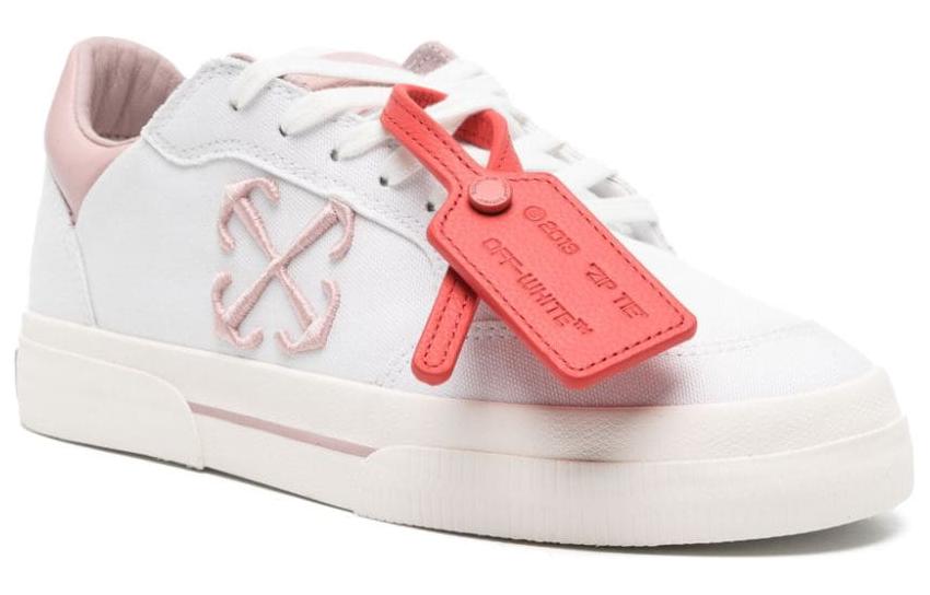 (WMNS) Off-White New Low Vulcanized Canvas Sneakers 'White Light Pink' OWIA288S24FAB0010130