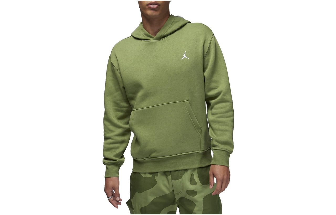 Air Jordan Brooklyn Fleece Printed Pullover Hoodie Asia Sizing 'Light Olive Green' FJ7775-340