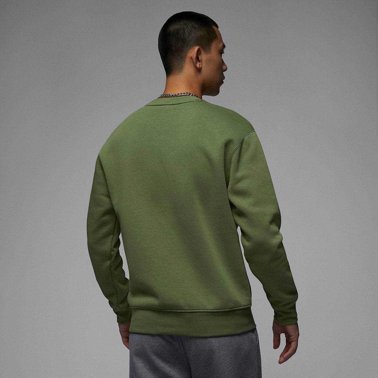 Air Jordan Brooklyn Fleece Crew-Neck Sweatshirt 'Sky J Light Olive' FJ7777-340