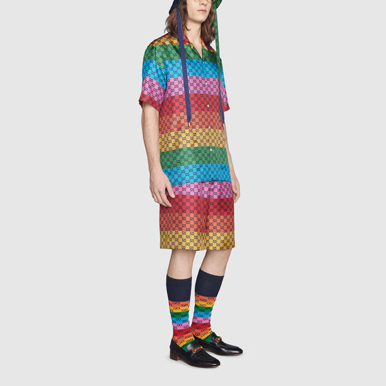 Gucci GG Wide-leg Mid-length Striped Swim Shorts 'Multicolor' 654859-ZAG1L-4206