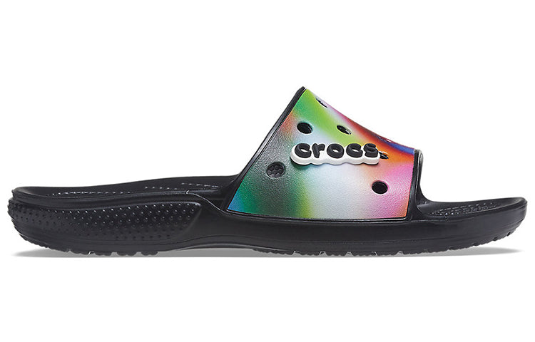Crocs Colorful Casual Unisex Multi-Color Black Slippers 207557-0C4