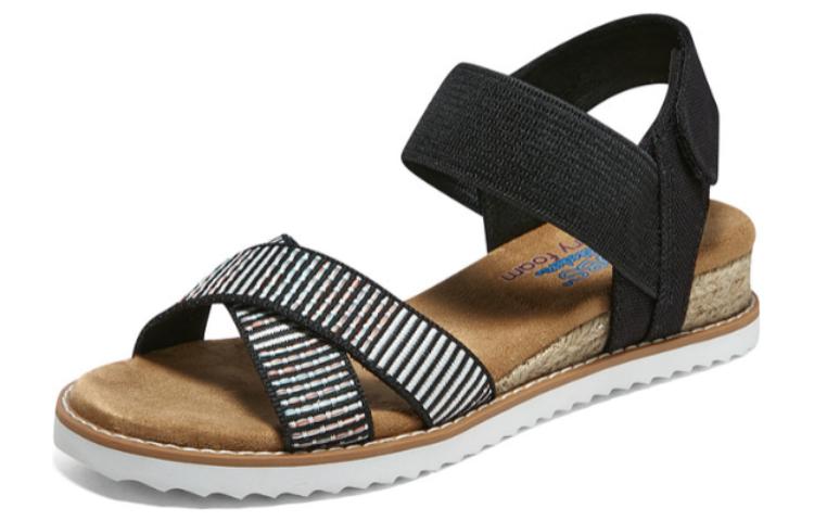 (WMNS) Skechers Desert Kiss Cross Strap Casual Sandal 'Brown Black' 114139-BKMT