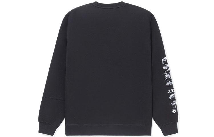 Li-Ning BADFIVE Sports Basketball Round Neck Pullover 'Black White' AWDS135-4