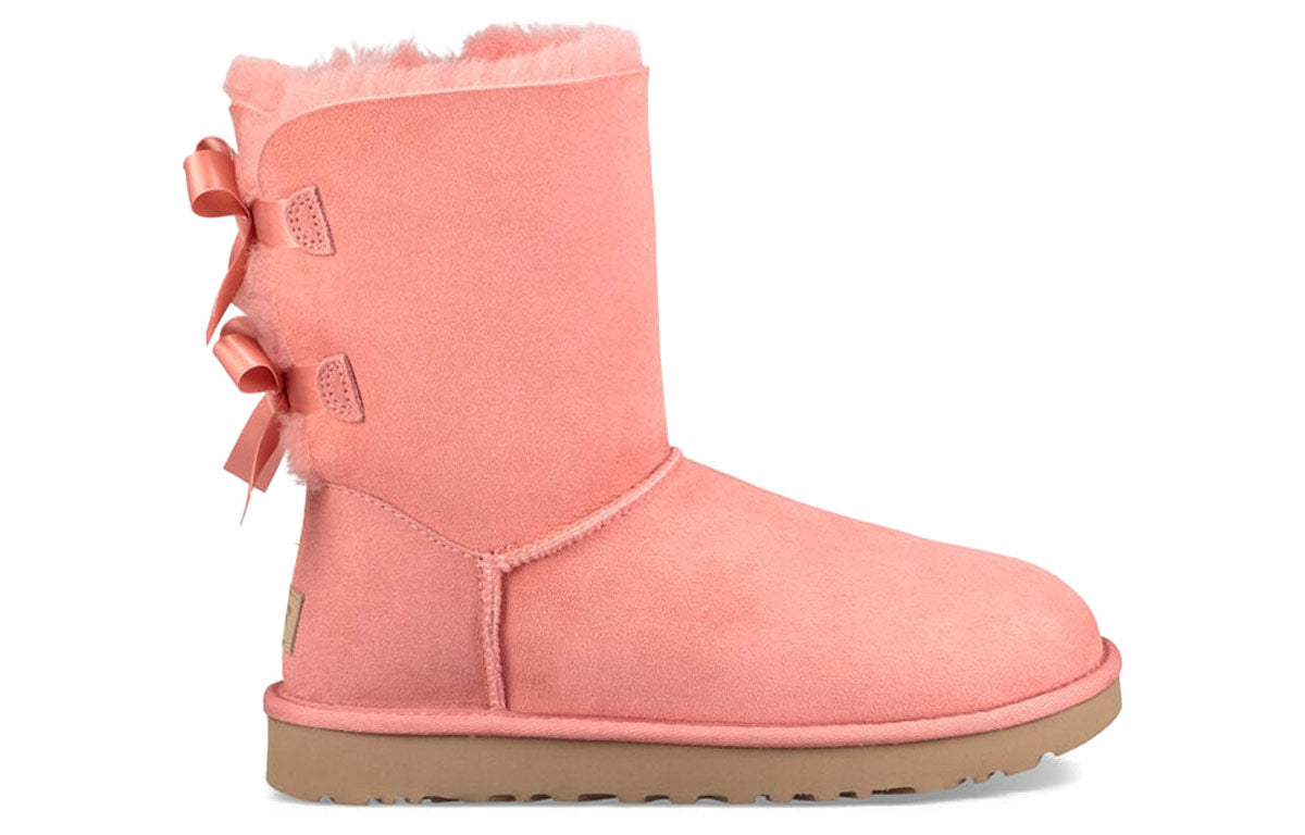 (WMNS) UGG Bailey Bow II Fleece Lined Pink Red 1016225-LNT