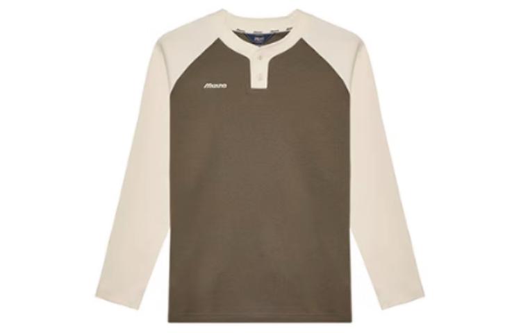 Mizuno Heritage Long Sleeve Shirt 'Beige' D2CA34H1