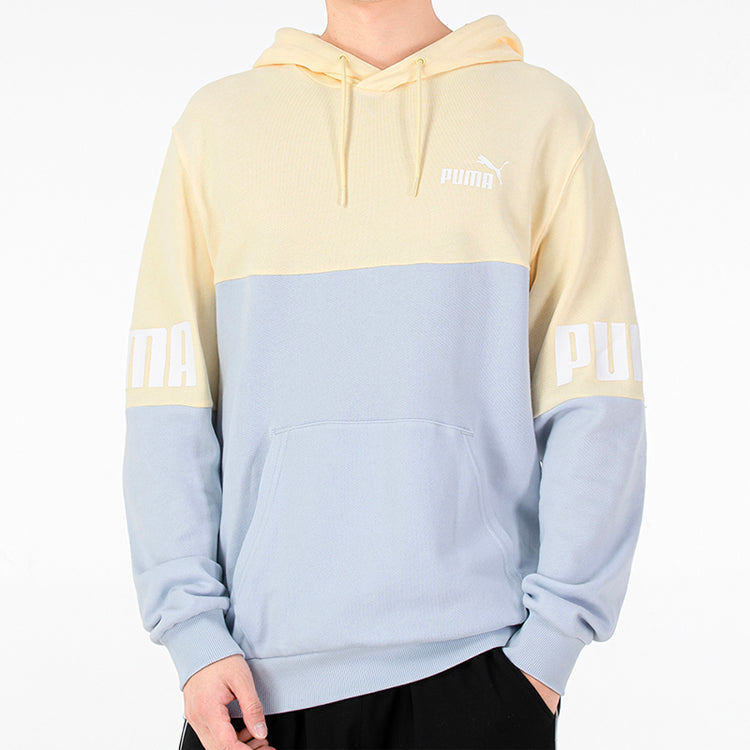 PUMA Power Logo Printing Colorblock Sports Light Blue 670937-21