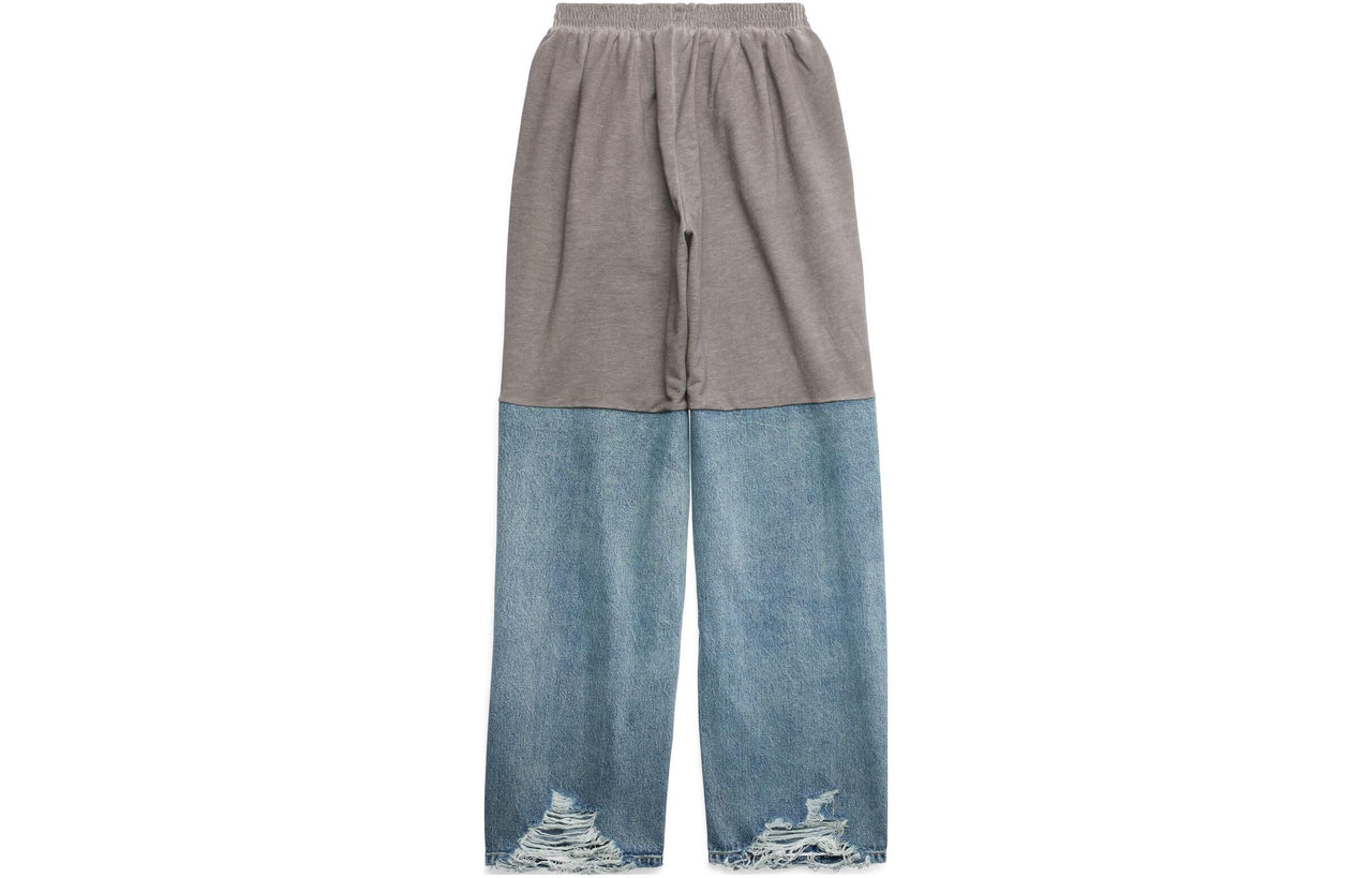 Balenciaga Patched Sweatpant 'Grey Indigo' 745264TNW014012