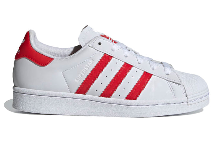 (GS) adidas Superstar J 'White Vivid Red' FY2569