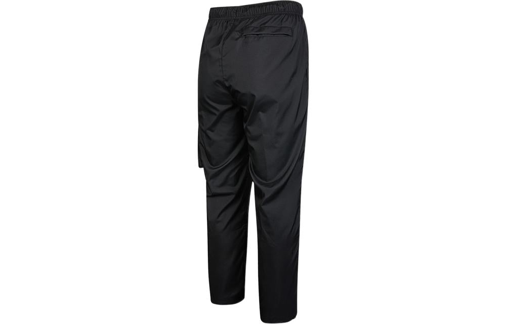 Men's Jordan Solid Color Logo Printing Lacing Woven Casual Pants/Trousers Black DJ0249-010