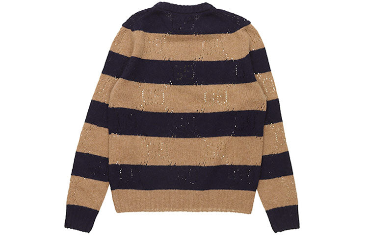 Gucci GG Knit Striped Wool Sweater 'Camel' 645293-XKBPH-2420